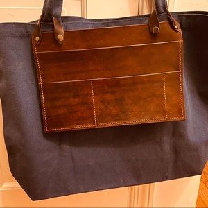 Tote bag pocket organizer - large